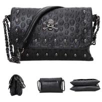 Mados Skull Rivet pečių krepšiai Cool Odinės rankinės Crossbody 26*19*5cm