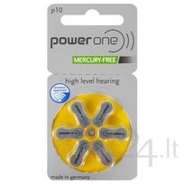 Klausos aparatų baterijos Power One 10, 6 vnt.