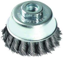 Steel wire cupbrush for angle grinder, 65mm, twisted Ø0.35mm, M14