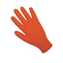 Polyco nitrilinės pirštinės, Finite orange Grip GL201, super stiprios, 8.5g, oranžinės M/L/XL (90-100vnt)