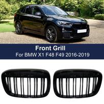 Automobilio priekinio buferio grotelės Lenktyninės grotelės BMW X1 F48 F49 2016- XDrive Dvigubos linijos grotelės M stiliaus 51117383363 51117383364