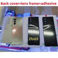 Skirta Samsung Galaxy Z Fold3 5G Z Fold 3 F926 F926B F926U Galinis Stiklinis Baterijos Dangtelio Korpuso Keitimas + Kameros Lęšis juoda