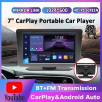 7 colių nešiojamas belaidis „Carplay“ „Android Auto“ radijo automobilinis daugialypės terpės grotuvas HD IPS jutiklinis ekranas „Bluetooth FM AUX“ palaikymas „YouTube“