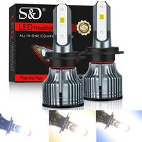 2vnt Mini automobilio žibintai H4 CSP LED H7 18000LM H11 LED lemputė automobilio priekinių žibintų lemputėms H1 H8 9005 9006 HB3 HB4 9012 Hir2 rūko žibintas 6500K 4300K ​​7500K 12V H1