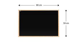 Magnetinė kreidinė lenta su mediniu rėmu Allboards, 80x50 cm