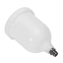 600 ml plastikinis puodo puodelis skirtas Devilbiss / TEKNA Pro Pri FLG Gravity Spray Torch Tool balta