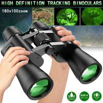 100 x 180 priartinimo žiūronai Day Night Vision Bak4 Prism High Power Scope vandeniui atsparus dėklas juoda