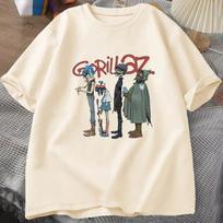 Muzikos grupė Gorillaz PUNK ROCK marškinėliai Vyrai, Moterys, 90-ųjų vasara XXL