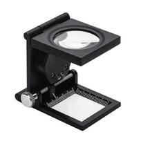 10X sulankstomas 2 LED šviesos didintuvas didinamojo stiklo objektyvo skalės žymeklio lupa