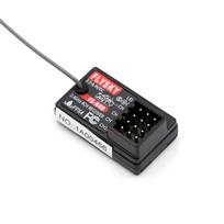 Flysky FS-R4B 4CH 2,4 GHz ANT PWM protokolo išvesties vienos antenos imtuvas, skirtas nuotolinio valdymo automobiliniam laivui juoda