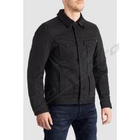 Vyriška tekstilinė striukė PANDO MOTO HUSKY Sherpa Trucker Unisex Juoda
