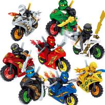 Motociklai Minifigūrėlės Modeliai Statybinės kaladėlės Jay Zane Kai Nya Lloyd General Vex Ledo imperatoriaus figūrėlės Plytos vaikams Kalėdų dovana No Box
