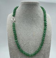 naujas briaunotas 5x8mm žalias smaragdo apvalus karoliukų vėrinys 18 colių