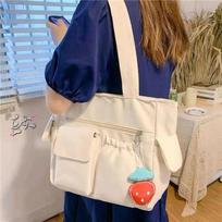 Bag Women Messenger Bag Preppy Student Book Bag Nylon Shoulder Bag Commuter Handbag Women smėlis