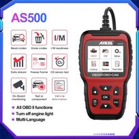 AS500 automobilio OBD2 skaitytuvas variklio kodo skaitytuvas OBD automatinės diagnostikos automobilio diagnostikos įrankis OBD2 automobilių skaitytuvas AS500 juoda