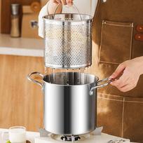 Deep Fryer Kitchen Noodles Pot with Basket French Fries Pan Large Capacity