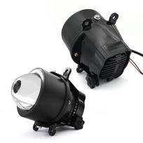 Automobilio LED rūko žibintas dvigubas lęšis žuvies akies žibintas itin ryškus toli ir beveik integruotas baltos šviesiai geltonos šviesos modifikuotas antirūko žibintas universalus 3000K