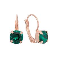 Auskarai moterims DiamondSky „Glory II (Emerald)“ su Swarovski kristalais