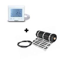 Grindinio šildymo tinklelis Warmset BLACK, 85W + program. termostatas Feelspot WTH51.36 NEW,2 m²
