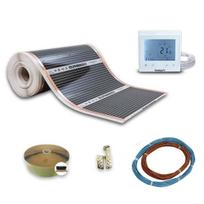 Anglies pluošto šildymo plėvelė HEATVIS, 80 W/m² (1 m) + programuojamas termostatas Feelspot WTH51.36 NEW,4 m
