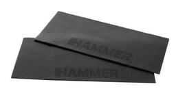 Apsauginis grindų kilimėlis Hammer, 70x30cm, 2vnt, juodas