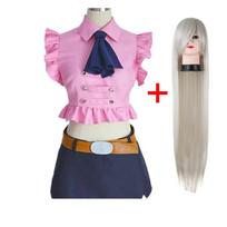 Anime Suaugusios Merginos Cosplay Kostiumas Septynios Mirtinos Nuodėmės Elizabeth Liones Cosplay Vasariniai Drabužiai Diržas Kaklaraištis L-(Costume+Wig)