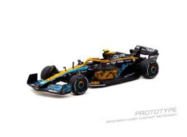 Tarmac Modeliukas 1/64 2022 McLaren MCL36 #4 Lando Norris Abu Dhabi Grand Prix, orange/blue/black
