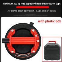 8 colių vakuuminis siurbimo puodelis 200 kg Keliamoji galia Heavy Duty Lifter rankinio siurblio siurblys granito plytelių stiklo rankiniam kėlimui juoda