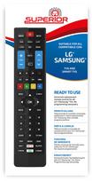 Universalus nuotolinio valdymo pultas, skirtas LG ir Samsung Smart televizoriams