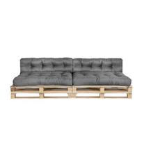 Pagalvių komplektas paletėms, 4 dalys - 2 x sėdynės pagalvės 120x80 + 2 x šoninės pagalvės 120x40 cm - pagalvės laukui ir vidui - atspari vandeniui ir UV spinduliams