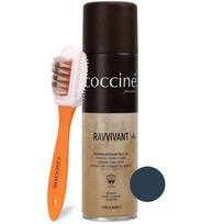 Zomšos ir verstos odos atnaujintojas Coccine Nano Ravvivant, mėlynas, 250 ml + Zomšinių ir nubuko batų šepetys