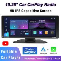 10,26 colių nešiojamasis automobilio radijas, belaidis Carplay HD IPS ekranas, jutiklinis ekranas MP5 grotuvas, įmontuotas Youtube, veidrodinio ryšio FM perdavimo automatinis garso DSP blue