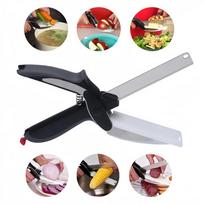 Premium Chop Scissors Cutting Board Scissors Vegetable Chopper Easy Cutter Multi-function Kitchen Scissors With Waffle Knife juoda