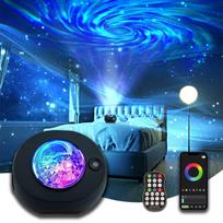 „Smart Galaxy Star“ projektoriaus programėlės valdymas „Bluetooth Speark LED“ spalvingas žvaigždėtas dangus projektorius Naktinės lempos nuotolinio valdymo pultas, skirtas miegamojo vaikams dovanoms juoda