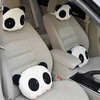 Puikus Creative Panda Auto automobilio kaklo atramos pagalvėlės galvos atramos pagalvės kilimėlis