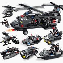 700 vnt. Miesto policijos 6 dviejuose karinio jūrų laivyno „Swat Transporter“ komandos sraigtasparnio modeliai, minifigūrėlės, statybiniai blokai, vaikai, plytos, mokomieji žaislai, berniukų dovanos