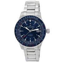 Hamilton Khaki Aviation Converter mėlynas ciferblatas automatinis H76645140 100M vyriškas laikrodis mėlyna