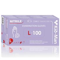 Violetinės vienkartinės pirštinės Kid-Man nitrilas L