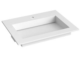 Akmens masės praustuvas Kame Corian 60x46,5 cm, balta matinė, CN602465