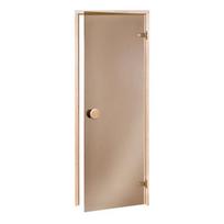 Saunos durys Andres ECO, 70×190 cm, pušis, bronzinis stiklas