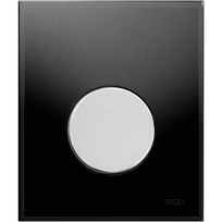 Vandens nuleidimo plokštelė stikliniu paviršiumi TECEloop, juoda/matinis chromas 9242655