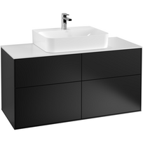 Spintelė praustuvui Villeroy & Boch Finion 120 cm, juoda matinė F13100PD