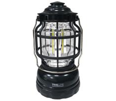 LED Pritemdoma nešiojama stovyklavimo lempa 3xLED/3W/3xAA IPX4 juoda
