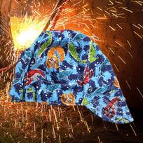 Welding Cap Flame Resistant Elastic Dustproof Headgear Wear Hat Welders for Style A blue