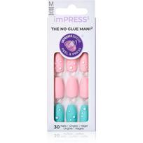 KISS imPRESS The No Glue Mani Medium Priklijuojami nagai Dew Drop 30 vnt.