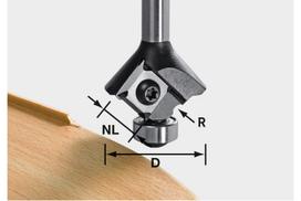 Apvalinimo freza Festool HW S8 HW R1 D28 KL12,7OFK su guoliu