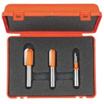 Frezų rinkinys CMT round nose; 1/4'' (6,35 mm); 3 dalys