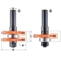 Frezų rinkinys CMT tongue & groove; 8 mm; profile A+B; 2 dalys