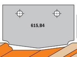 Profiliniai frezavimo galvų peiliai CMT 615.B4; 1 vnt.