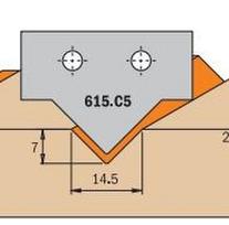 Profiliniai frezavimo galvų peiliai CMT 615.C5; 1 vnt.